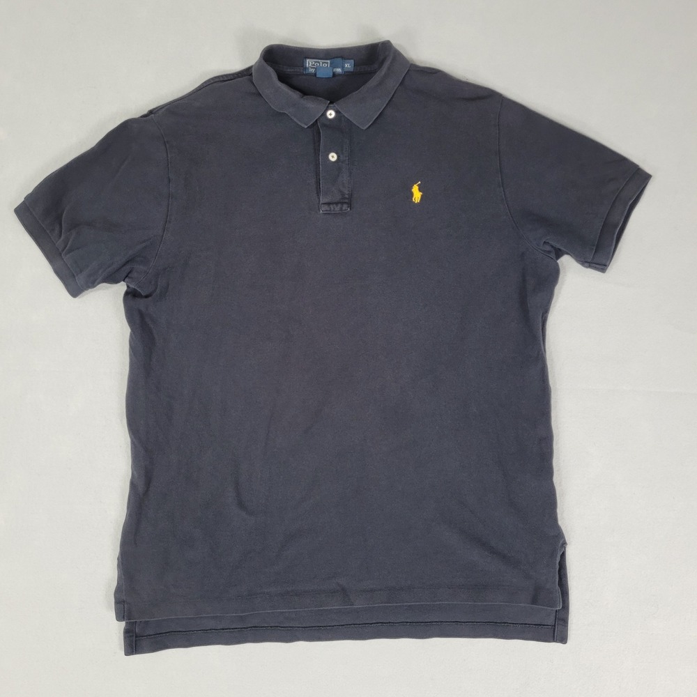 Polo Ralph Lauren Polo Mens XL Navy Blue Classic Fit Cotton Pique Short Sleeve